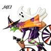 Yard Art for Garden Halloween Wizard/Ghost/Black Cat/Skeleton Bicycle Ground Stake Ornament, Metal Stakes, Patio And Balcony Ornaments Decorative