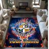 Luton Town Printed Crystal Velvet Rug Non‑Slip Crystal Velvet Carpet For Sofa Bedroom Indoor Home Decoration