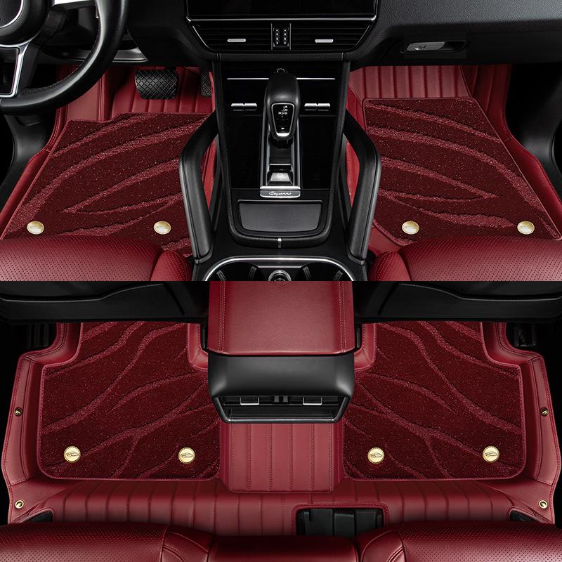 Genuine Leather Floor Mats for BYD Tang, Song, Yuan, Ming, Qin, Han, Dolphin, Seal - Pure Cowhide, Full Coverage