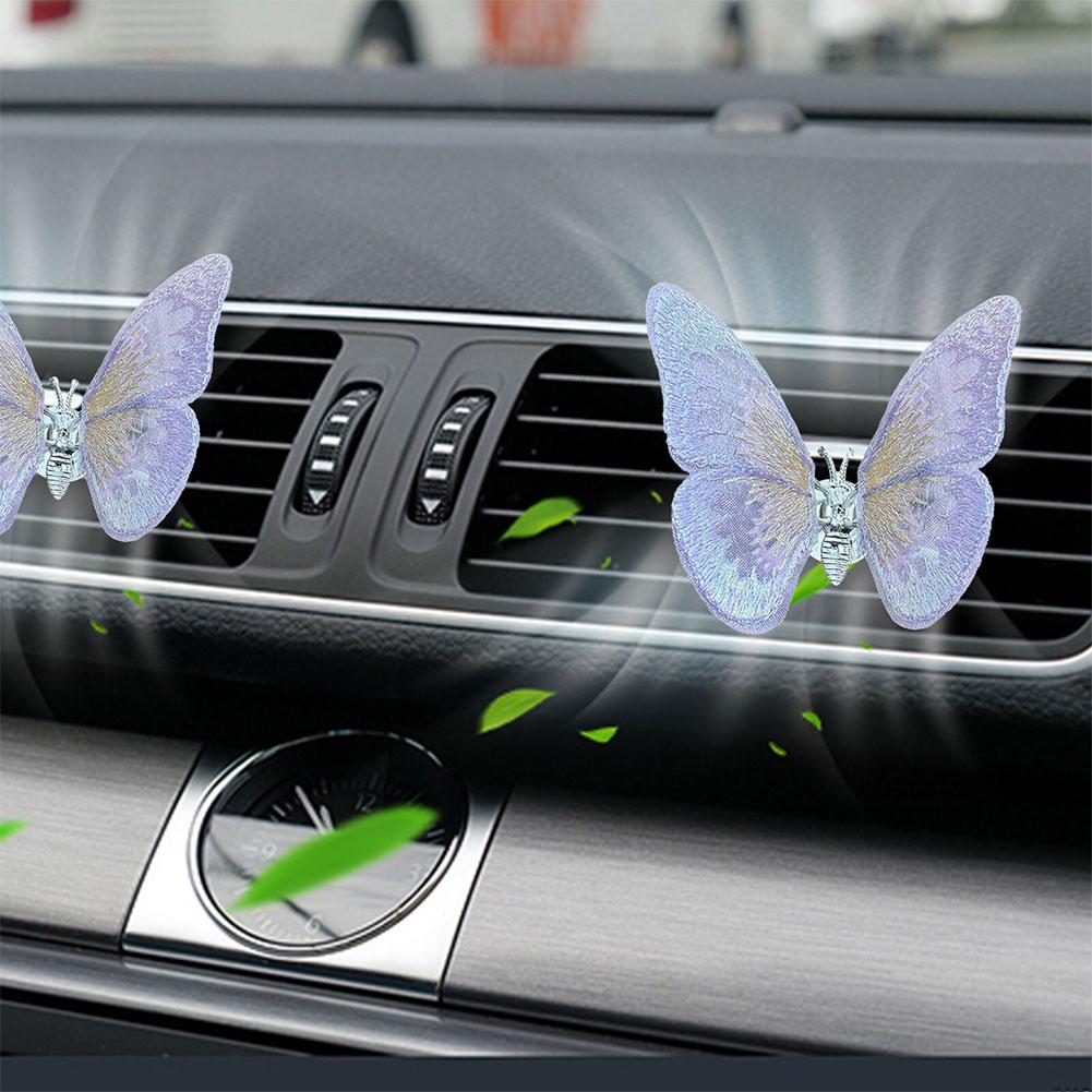 Butterfly Vent Clip Cute Fluttering Butterfly Trinket For Vehicle Center Console Car Refreshing Ornament That Spreads Aroma