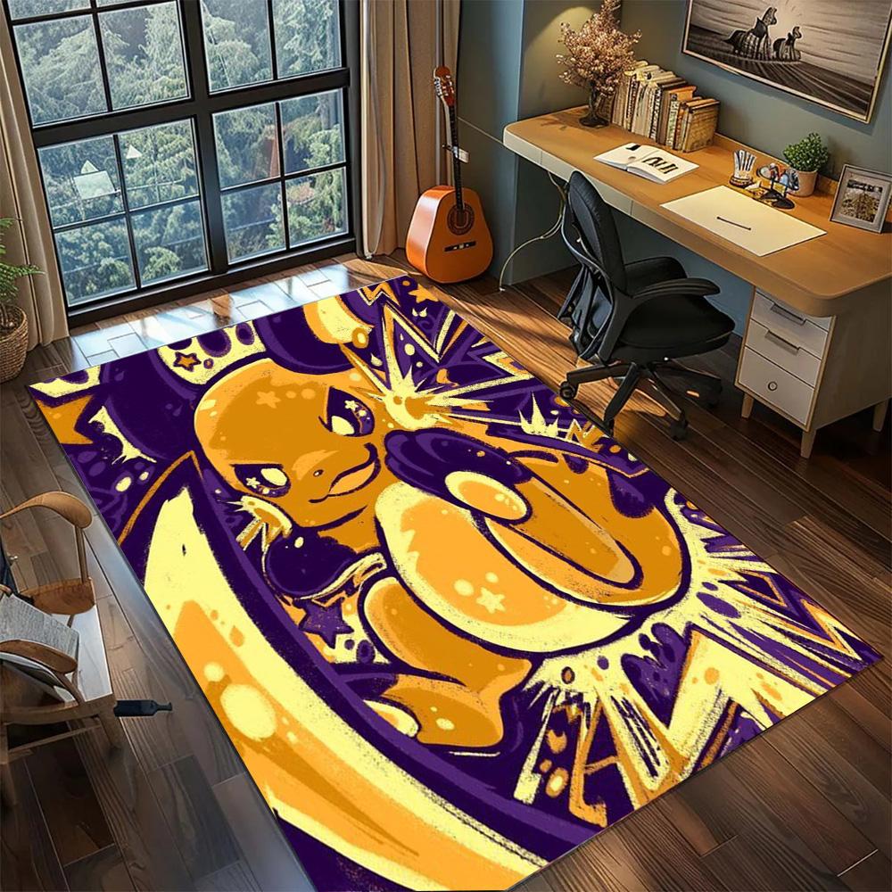 Pikachu Rug Washable Non Slip Floor Mat, Big Area Carpet for Bedroom Gamer Room Home Styling.-TING