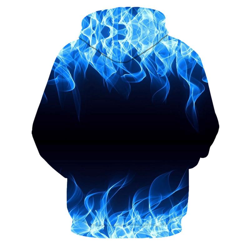 Unisex New Colorful Flame Hoodie 3d Fluorescence Sweatshirt Men/Women Autumn And Winter Coat Clothing funny Jacket black Hoodies