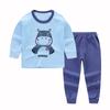 2 шт./компл., пижамный комплект для маленьких детей, топы с длинными рукавами, брюки, одежда для сна, повседневная одежда