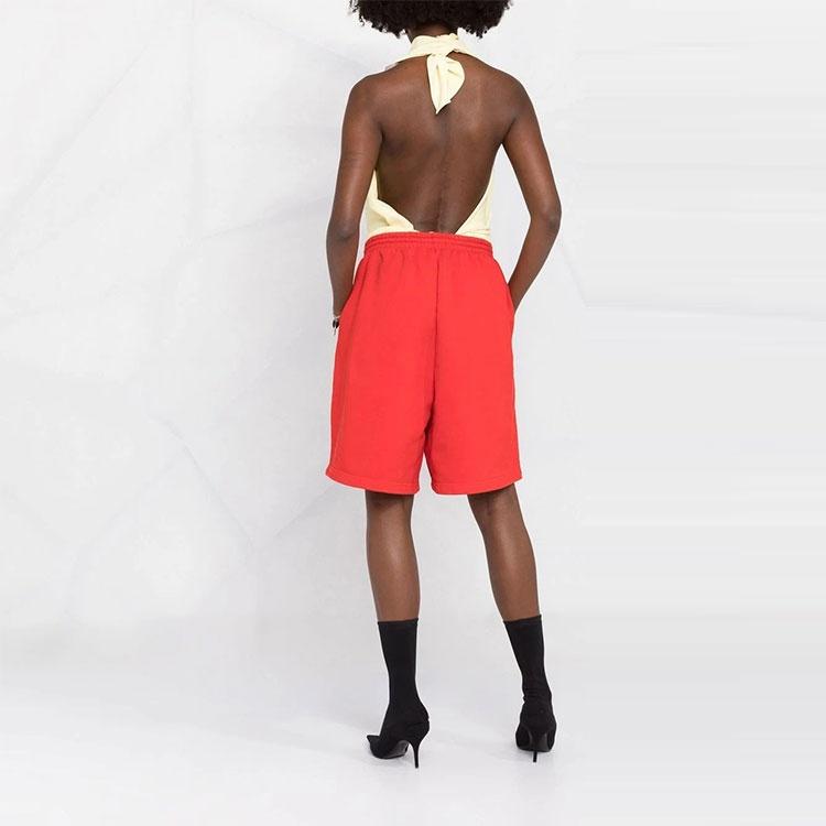 Balenciaga Logo Sweatshorts Red Women's 674591TMVF53168