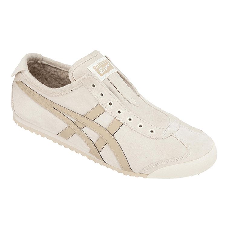 ONITSUKA TIGER Mexico 66 Слипоны из синтетической кожи с круглым носком, на шнуровке, нескользящие, износостойкие, теплые, низкие, повседневные, унисекс-кроссовки 1183A438-200