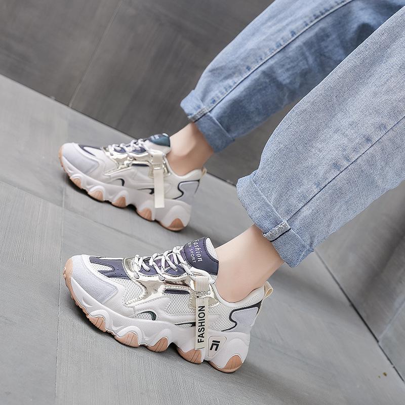 Женская повседневная обувь на толстой подошве, дышащая спортивная обувь, повседневные кроссовки, кроссовки