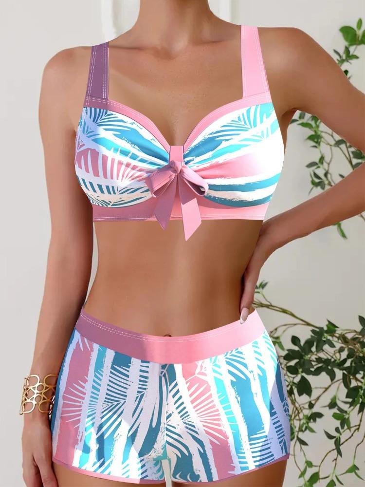 Summer Colorful Printed Sexy Swimwear Bikini Swimsuit Beachwear Ladies Low Waisted Swimwear Women's Swimwear Swim Trunks S-5XL