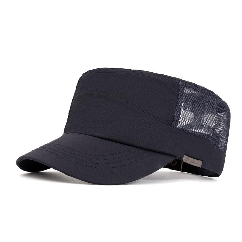 Мужская летняя шляпа для отдыха на открытом воздухе, быстросохнущая сетчатая дышащая солнцезащитная плоская шляпа, кепка с козырьком