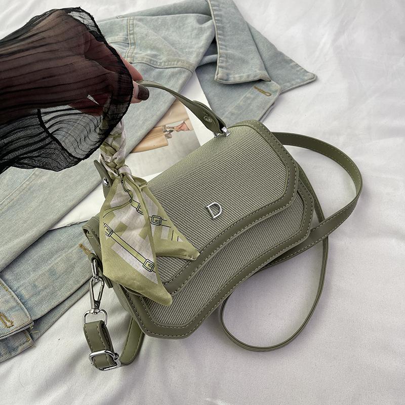 Новый модный шелковый шарф контрастного цвета, сумка-седло, универсальная портативная на плечо, кроссбоди, трендовая женская сумка