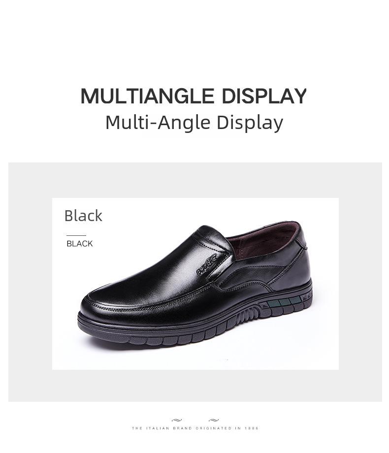 Мужские деловые туфли из натуральной кожи с дышащими нескользящими свойствами — легкие и удобные для пап среднего возраста