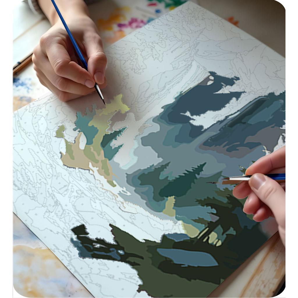 Picture For Painting By Numbers 40X50 Cm Massido Mountain Landscape