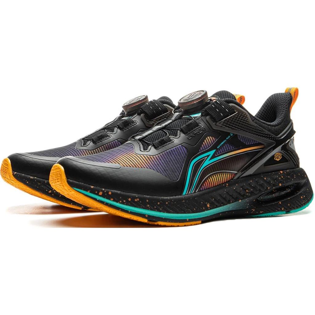 Li Ning Детские Kunpeng Удобные Универсальные Нескользящие Износостойкие Низкие Беговые Кроссовки Унисекс Беговые Кроссовки Черные YKFU094-1