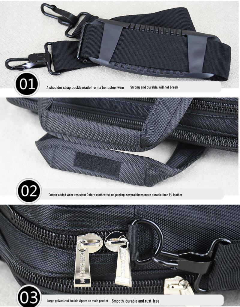 Мужской холщовый деловой портфель большой вместимости для ноутбука и документов — дорожная сумка-мессенджер.