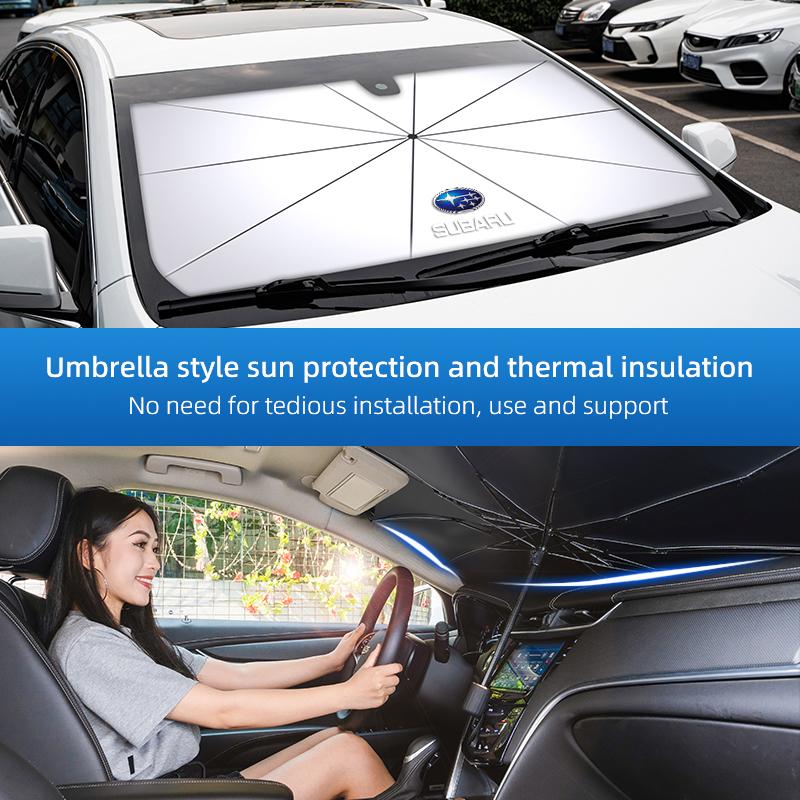 Car Windshield Sunshade Umbrella Telescopic UV Protection Cover For Subaru Impreza Legacy WRX STI BRZ Forester XV Outback Levorg