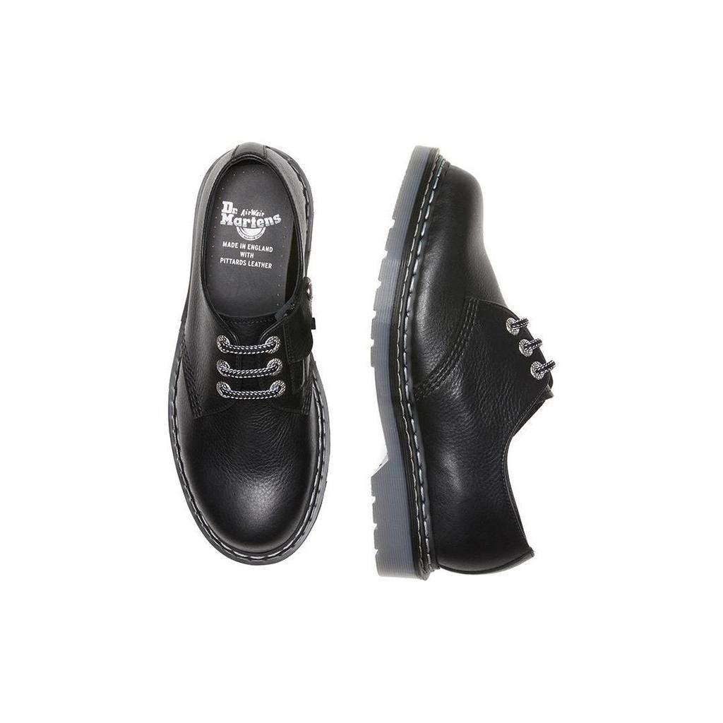 Dr. Martens 1461 Genuine Leather Simple Plain Round Toe Low-Top Casual Shoes Unisex Casual Shoes Black 30623001