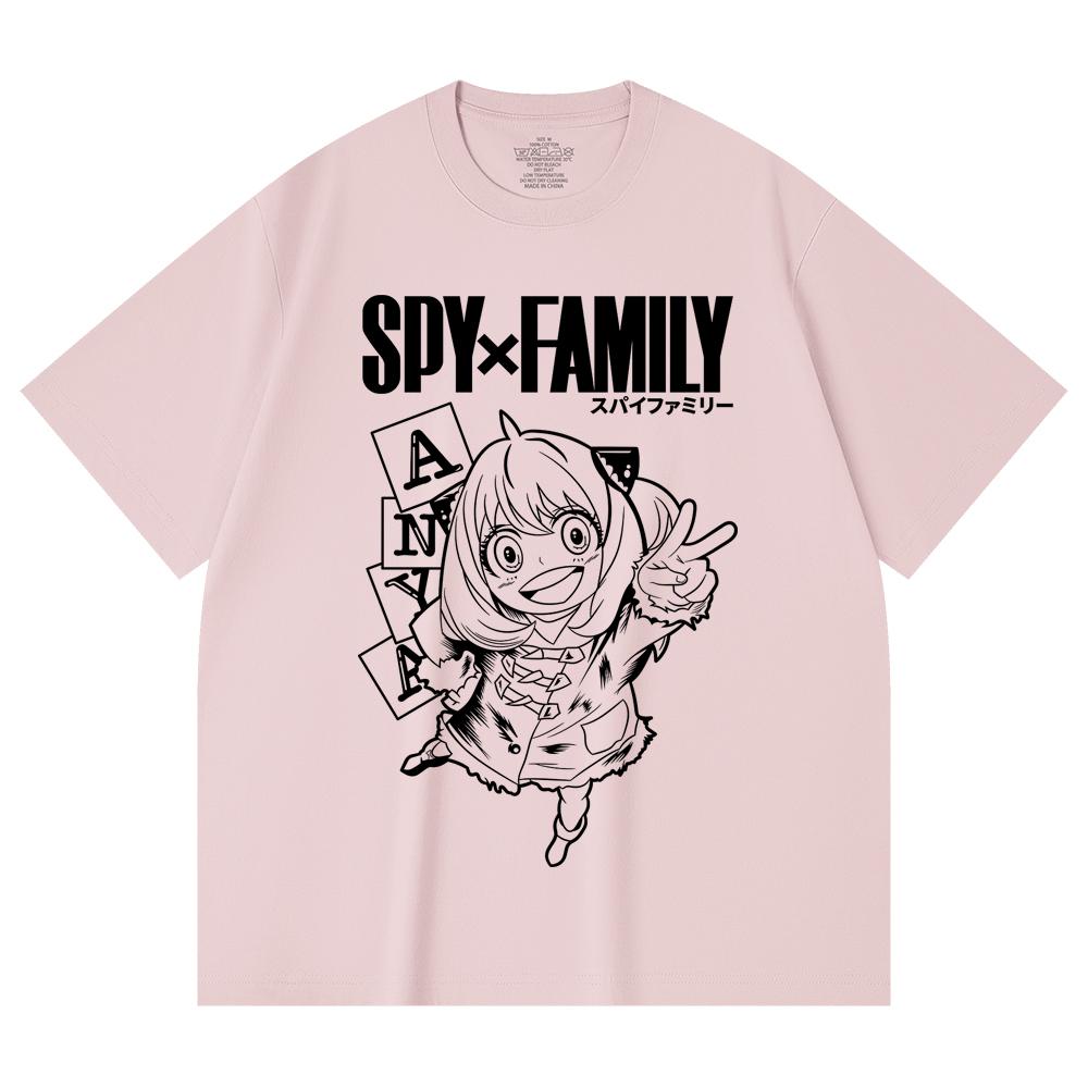 230 Gsm 100% Cotton Spy x Family V5 Anya Print Unisex Heavy Cotton T Shirt