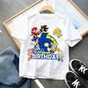 Boys Girls Top Adults Children Parent Child quick dry kid Tshirts Sonic Kid Birthday Print Tops