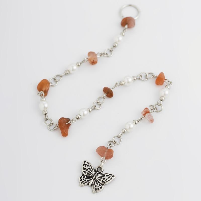 Красочные цепочки с косами в стиле панк из натуральных камней, кольца для волос для девочек, кулон в виде лунных звезд, искусственный жемчуг, бисер, повязка на голову с кисточками, украшения для волос, аксессуары