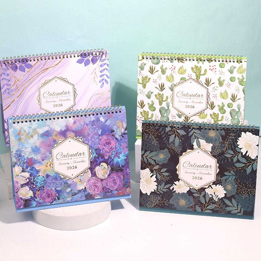 Creative 2026 Desktop Calendar Portable Annual Schedule Organizer Time Manegement Organizers Gifts