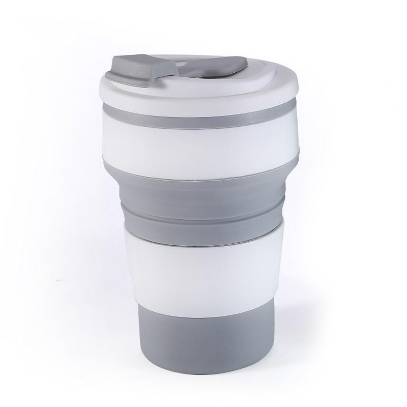 Folding Water Cup Water Cup 350ML Coffee Cup Travel Foldable Silicone Cup Folding Water Cup Food Grade Drinking Cup Tea Cup