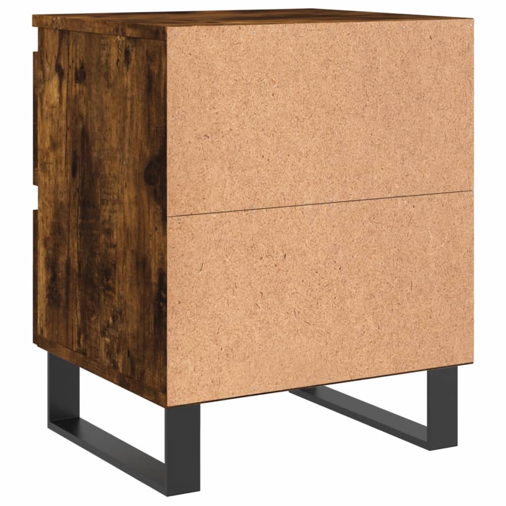 Nightstand Smoked Oak 40x35x50 cm Wood Based Panel
