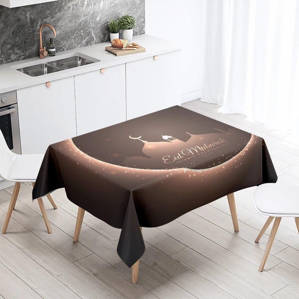 Ид украшение дома скатерть исламская мусульманская скатерть Рамадан украшение стола водонепроницаемая и необрастающая