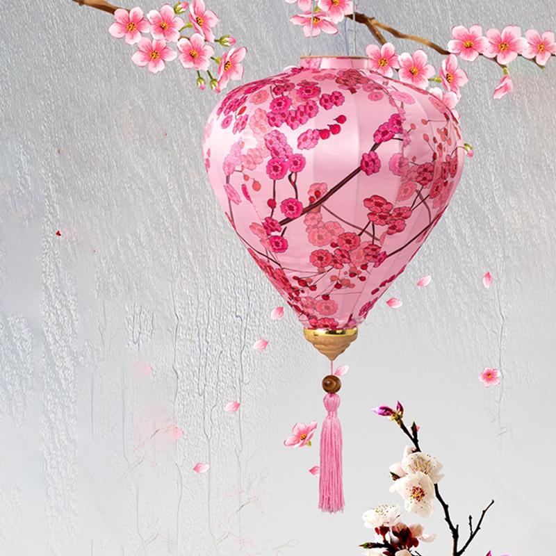 12/14 дюймов Китайский стиль Традиционный фонарь Атласный шелк Дворцовый фонарь Вьетнам Фестиваль середины осени Новый год Вечеринка Декор Фонари