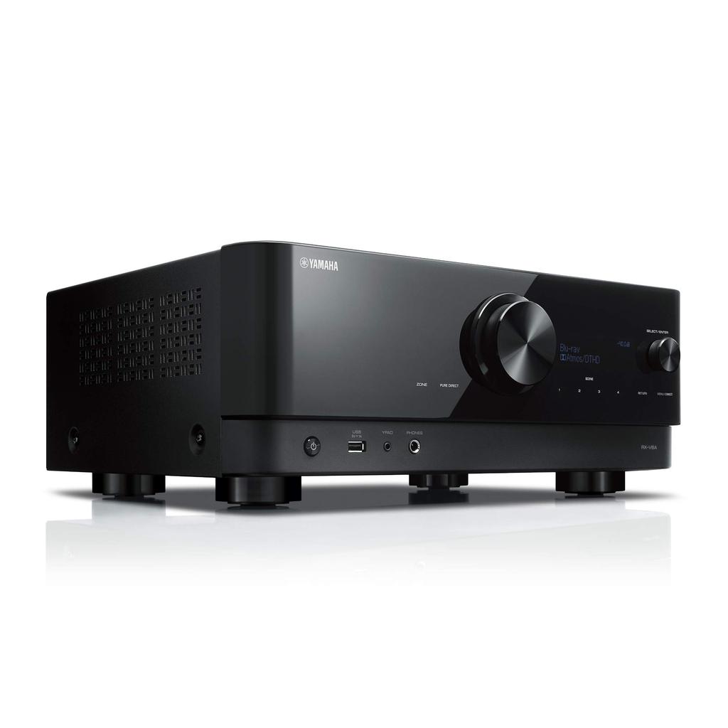 YAMAHA AV Receiver Dolby Design with Black Mirror Black RX-V6A(B) 7.1ch Atmos/DTSX/4K120Hz/Amazon Music/Amazon Alexa/Simple Finish,
