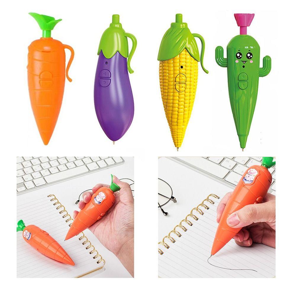Write Graffiti Funny Voice Recorder Pen Carrot Eggplant 60S Sound Recorder Office School