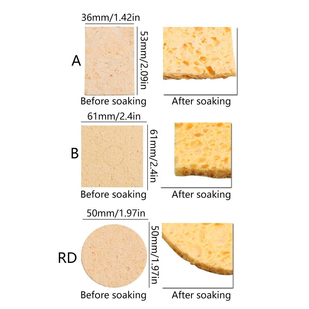 5 шт. губка для чистки головки электрического паяльника, высокая термостойкость, удаление олова, вспомогательный инструмент для сварки