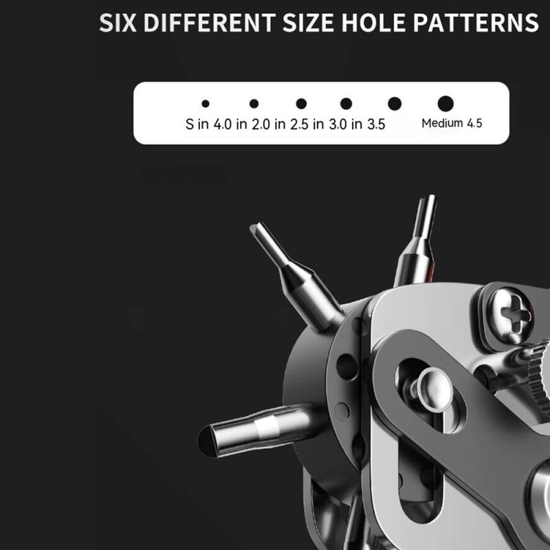 Leather Hole Puncher 2/2.5/3/3.5/4/4.5mm Precision Multi-Size Leather Punch Tool For Belts Watch