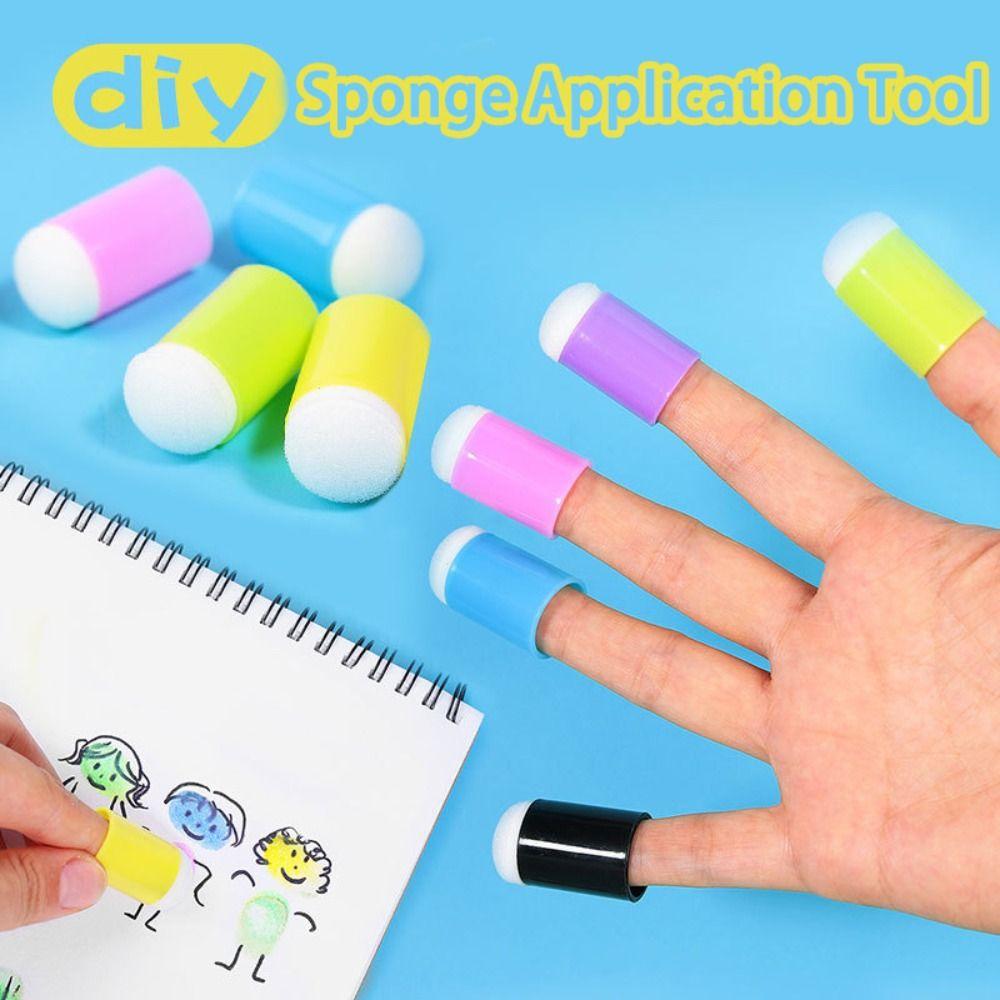 30pcs Inking Staining Dauber Sponge DIY Painting Finger Cot Finger Painting Sponge Hand Account