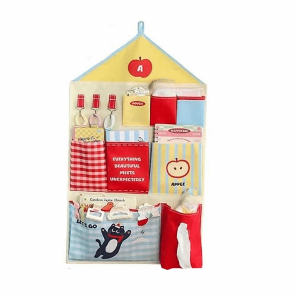 Cute Dormitory Storage Hanging Bag Multi-layer Cartoon Hanging Bag Wall Mounted Storage Bag Closet