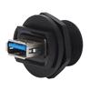 USB 3.0 двойной разъем-женщина водонепроницаемый двойной резьбовой разъем на задней панели