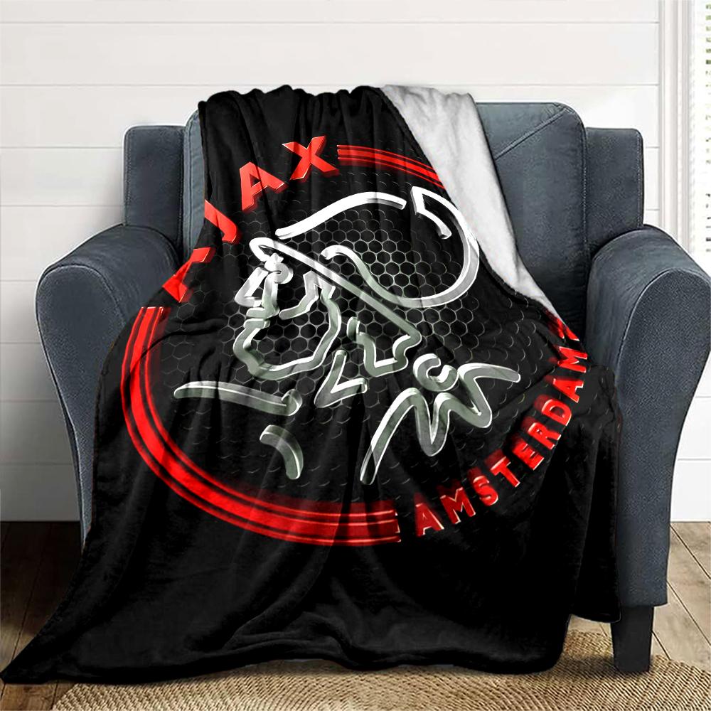 1pc Ajax FC Blanket, Gift, for Men and Women, Soft Blanket, Good for Sofa Bed Couch Travel, Lightweight Flannel Blanket