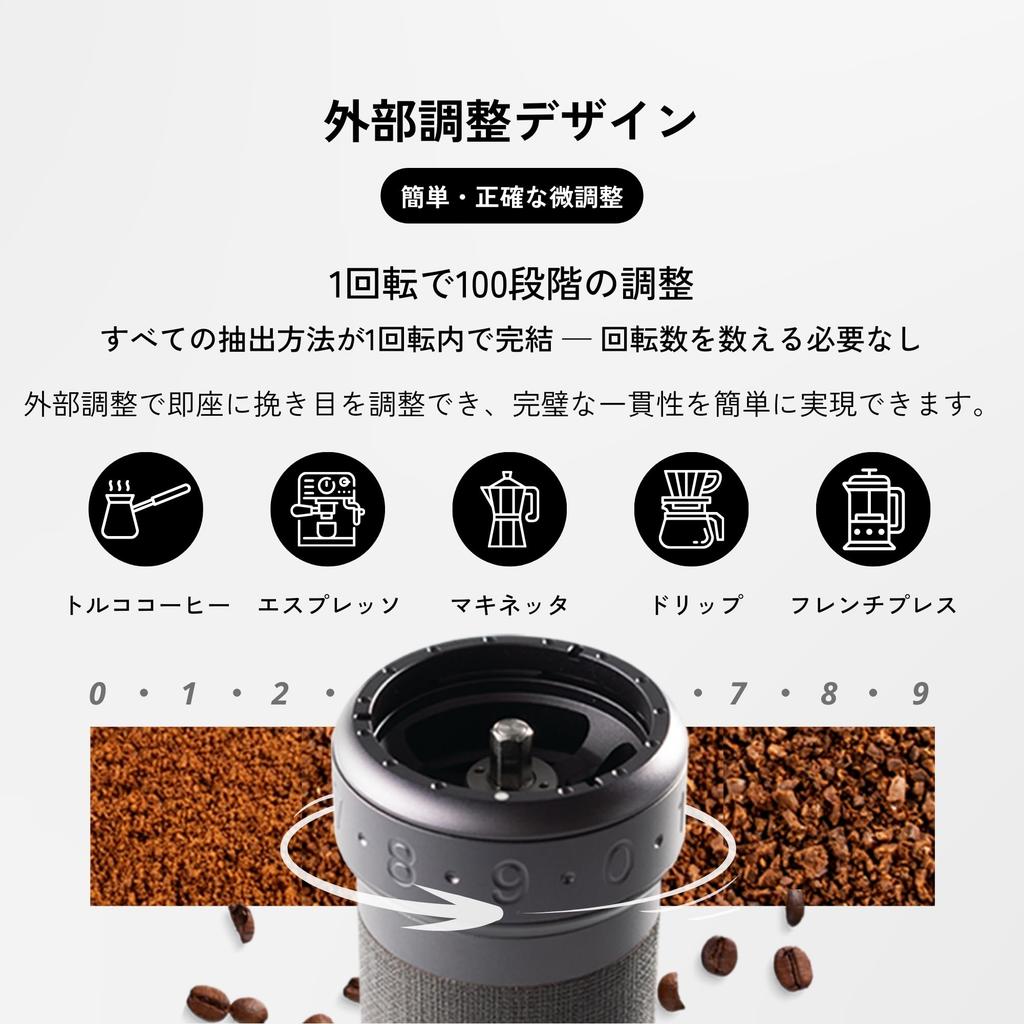 1Zpresso K-Ultra Hand Coffee Grinder Portable Case Steel Gray Manual Foldable Stainless Steel Blades External Adjustment