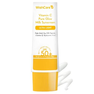 WishCare Витамин С Pure Glow Молочко Солнцезащитное SPF 50 PA++++ 50 г Без масла Легкое Широкий спектр