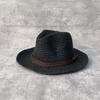 New foldable hand hook wide brim straw hat men's and women's summer leisure sunshade sun protection holiday beach hat straw top hat