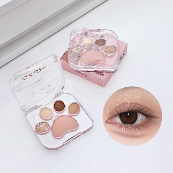 Палитра теней для век Cat Paw, 5 цветов, мерцающие матовые, натуральные, нюдовые, стойкие