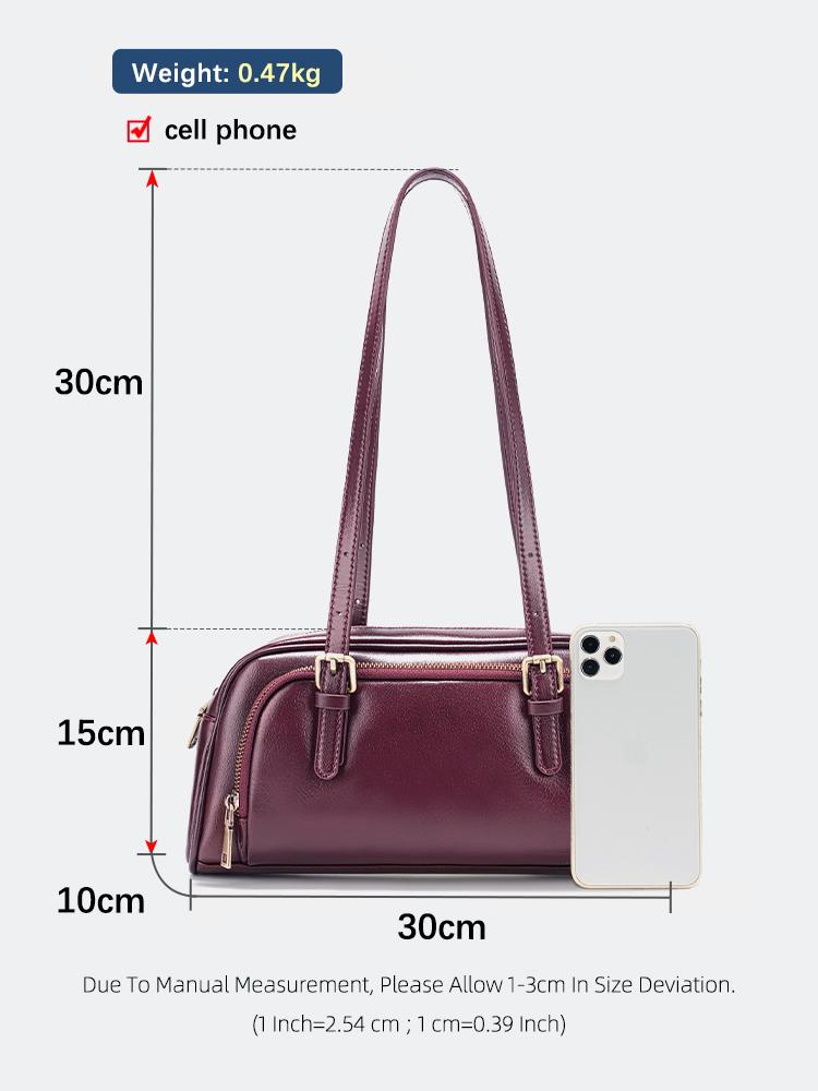 Женская сумка подмышку во французском стиле, плечевая сумка из натуральной кожи