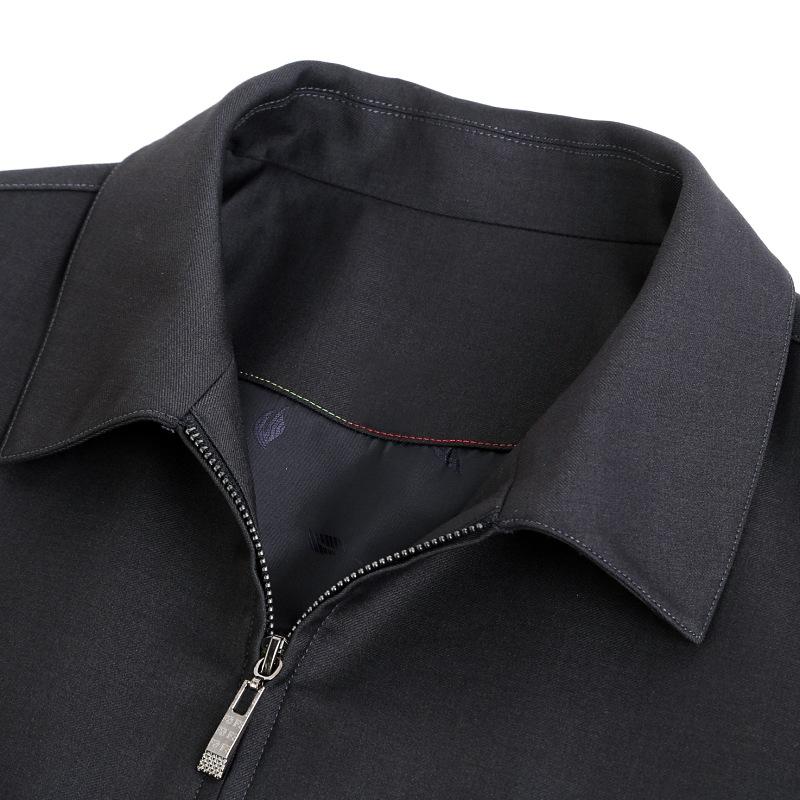 Высококачественная шерстяная куртка мужская повседневная куртка на весну и осень для руководителей среднего возраста, деловая мужская одежда для пап, однотонный топ