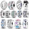 Оригинальный Клип-Шарм Бабочка Кошка Подходит для Браслета Diy Паве Цирконы Застежка Стопор Бусины Модные Украшения