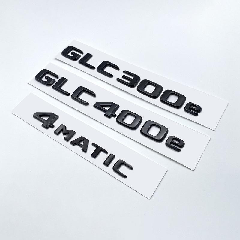 3D хромированные черные буквы GLC300de GLC300e GLC350e GLC400e 4Matic эмблема для Mercedes Benz GLC X253 наклейка на багажник автомобиля с логотипом