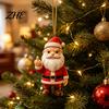 Xmas Tree Hanging Ornament Funny Christmas Middle Finger Ornament, Acrylic Pendant Decor for Holiday Decorations Tree, Novelty Snarky Decoration,