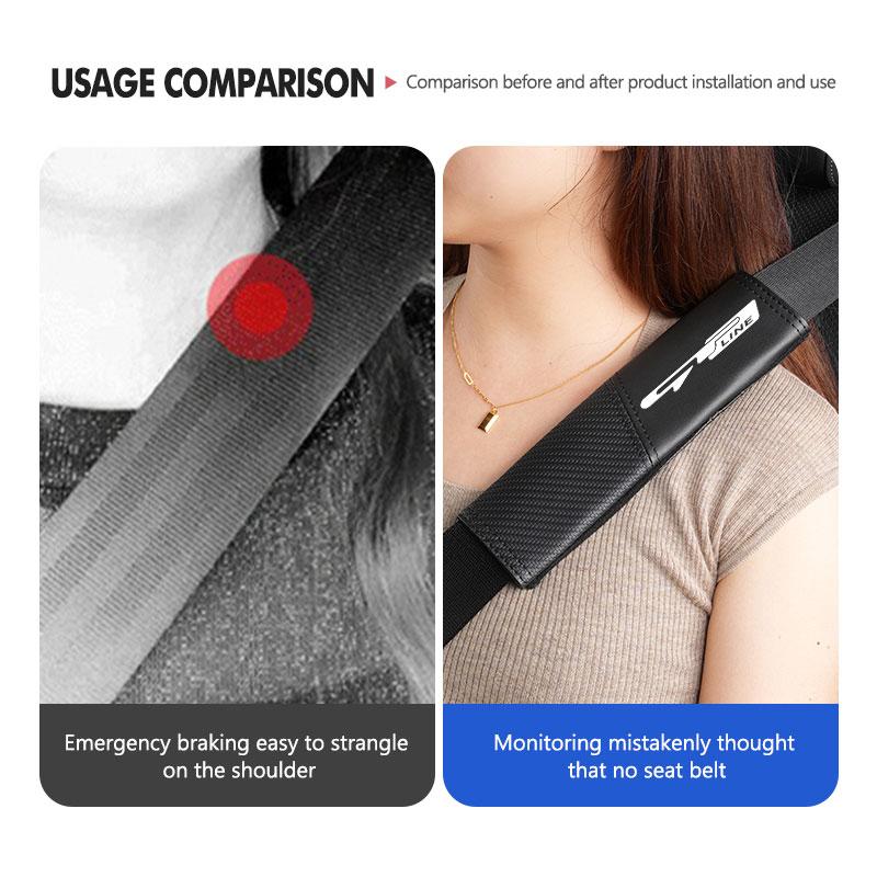 ASE5 Leather Car Seat Belt Shoulder Protection Pad Cover Sticker For KIA Rio K5 K2 Sportage Ceed Sorento Picanto Stinger