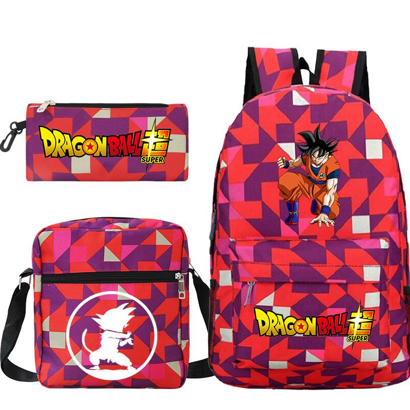 Драгонболл драгонболл набор из трех предметов анимационная периферия новый набор пеналов досуг студенческий рюкзак