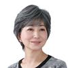 Full Wig for Middle and Older Large Gray Short Gray Diagonal Stylish Gray Hair Adults, Hair, Mrs. Ladies, Hair, Wig, Hair, Natural, Perm, Fluffy, Bob,