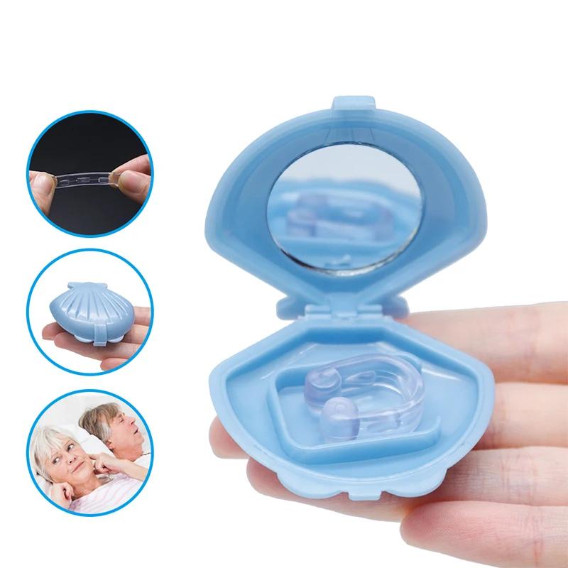 Силиконовый зажим для носа, пробка против храпа, W Shell, оборудование для сна, бесшумная защита от храпа, ночная защита от храпа, здравоохранение