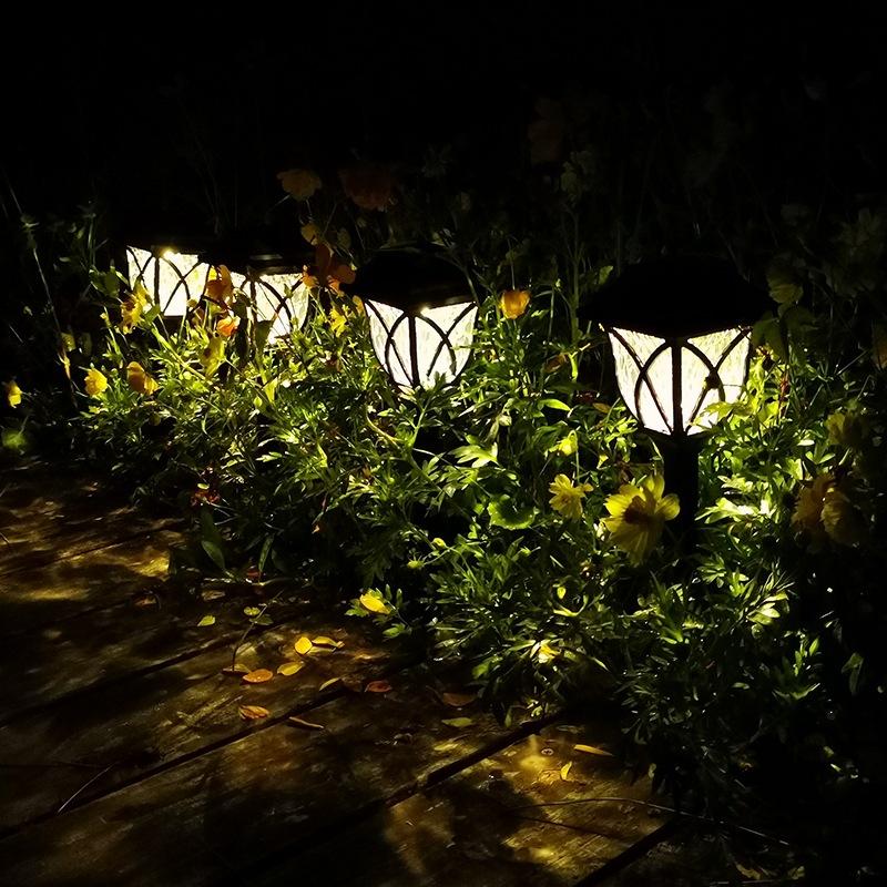 Светодиодный фонарь на солнечной энергии, газон, дорожка, пейзаж, уличное освещение, сад, ночник