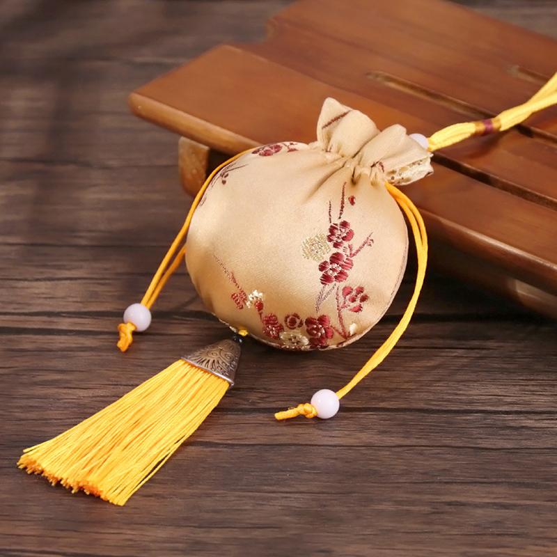 Китайский шелковый стиль парча вышитая сумка вышитая ткань саше мешочки кисточка кулон сумка на шнурке для ювелирных изделий подарочные пакеты